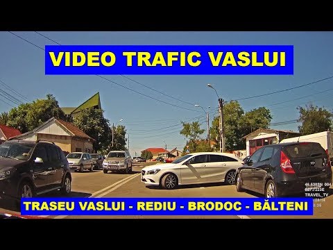 Traseu Vaslui - Rediu - Brodoc - Balteni video test camera auto de bord TrueCam A7s Gps Cpl filter