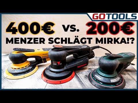 Kann er für den 1/2 Preis mithalten? Exzenterschleifer Menzer vs Mirka vs Metabo | inkl. Verlosung