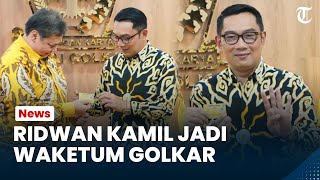 Gabung Partai Golkar, Ridwan Kamil Duduki Jabatan Sebagai Waketum Bidang Penggalangan Pemilih Partai