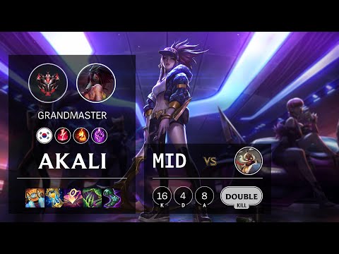 Akali Mid vs Corki - KR Grandmaster Patch 11.19
