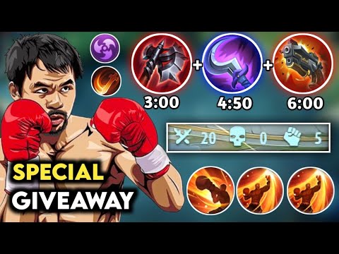 GOD OF PAQUITO - 20 KILLS IN JUST 8 MINUTES | SPECIAL GIVEAWAY PAQUITO SKINS | MOBILE LEGENDS