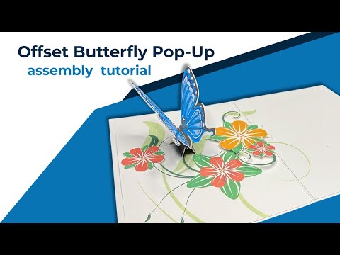 Offset Butterfly Pop-up Card Assembly Tutorial 