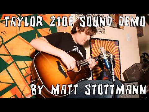 Taylor 210e Dreadnought Acoustic Electric Guitar Sound Demo