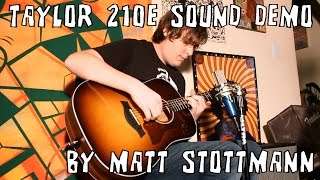 Video thumbnail for Taylor 210e Dreadnought Acoustic Electric Guitar Sound Demo by Matt The Guitar Guy