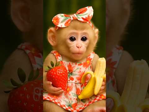 This monkey is eating banana 🍌🤤