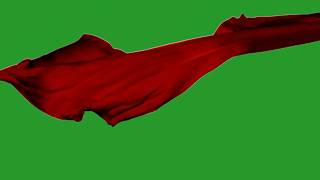 Flying Red Cloth on Green Screen  Red Dupatta Anim