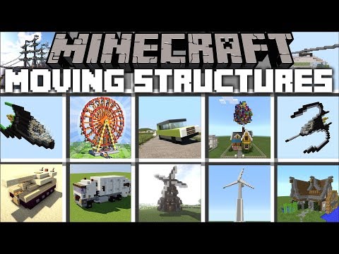 MC Naveed - Minecraft - Minecraft MOVING LIVE STRUCTURES MOD / BUILD INSTANT STRUCTURES THAT MOVE !! Minecraft Mod