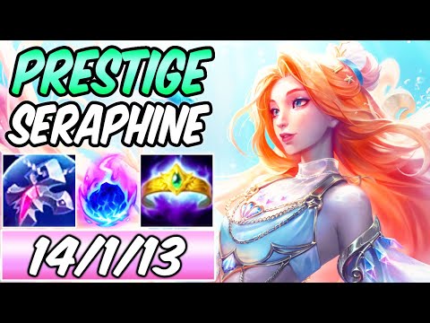 S+ NEW PRESTIGE FULL AP SERAPHINE MID OCEAN SONG | New Queen Build & Runes | League of Legends