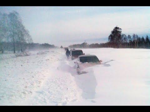 Дорога по зимнику (нефтепровод) на речку Конда.   ХМАО. +18