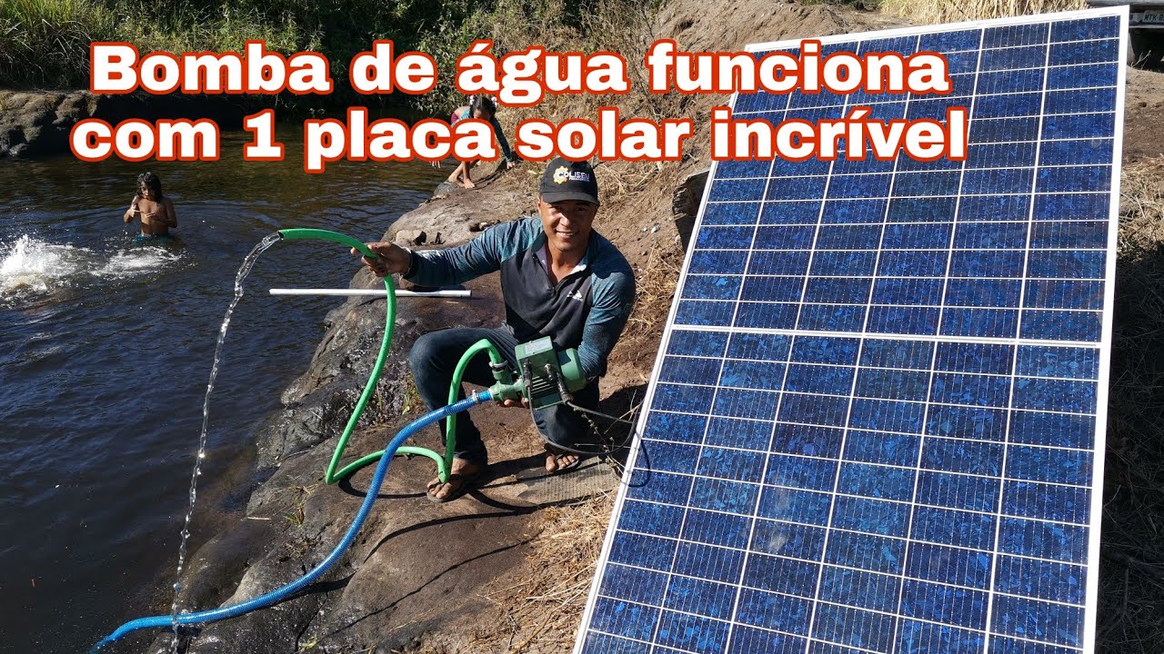 BOMBA SOLAR QUE FUNCIONA COM APENAS 1 PLACA SOLAR INCRÍVEL.