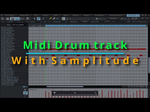 How to build a midi drum track with Samplitude Pro X