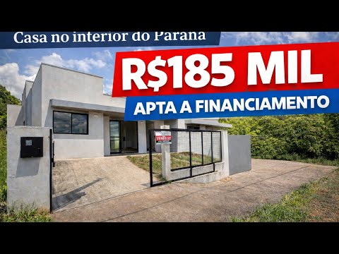 CASA EM PINHALAO PARANA APTA Á FINANCIAMENTO R$ 185 MIL REAIS 