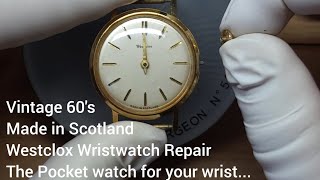 Vintage 1960s Westclox Wristwatch Repair and Service. The Pocket watch of the wrist