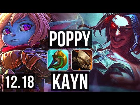 POPPY vs KAYN (JNG) | 13/1/6, Legendary, 700+ games | EUW Diamond | 12.18