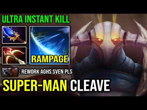 SuperMan Sven is OP | Instant Kill + Rampage with Amazing Cleave Damage 7.29c DotA 2