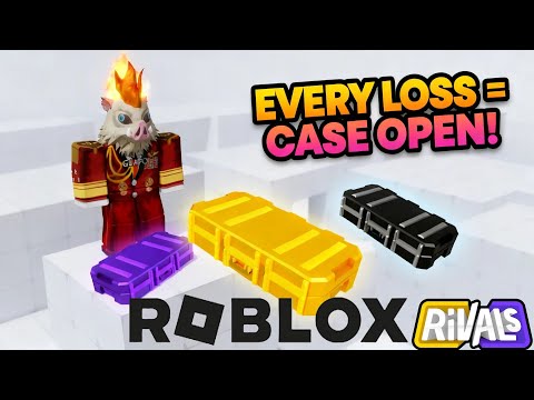 EVERYLOSE IN RANKED GAME I OPEN A SKIN CASE IN RIVALS - ROBLOX