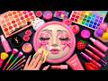 Satisfying Video How I Do Watermelon Skincare Makeup Cream Blending Foundation Relaxing ASMR