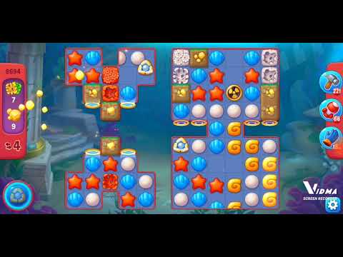 Fishdom. 8694 hard level no boosters and diamonds. 11 moves