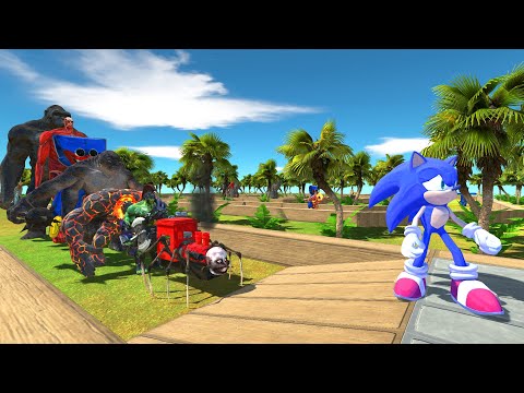 Sonic Green Hill Zone DEATH RUN - Animal Revolt Battle Simulator