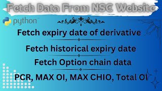 Download the video "How to pull Option Chain Data | Analyzing data | Expiry Dates | part 2"