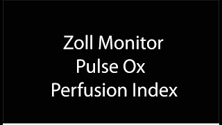 PulseOx Perfusion index