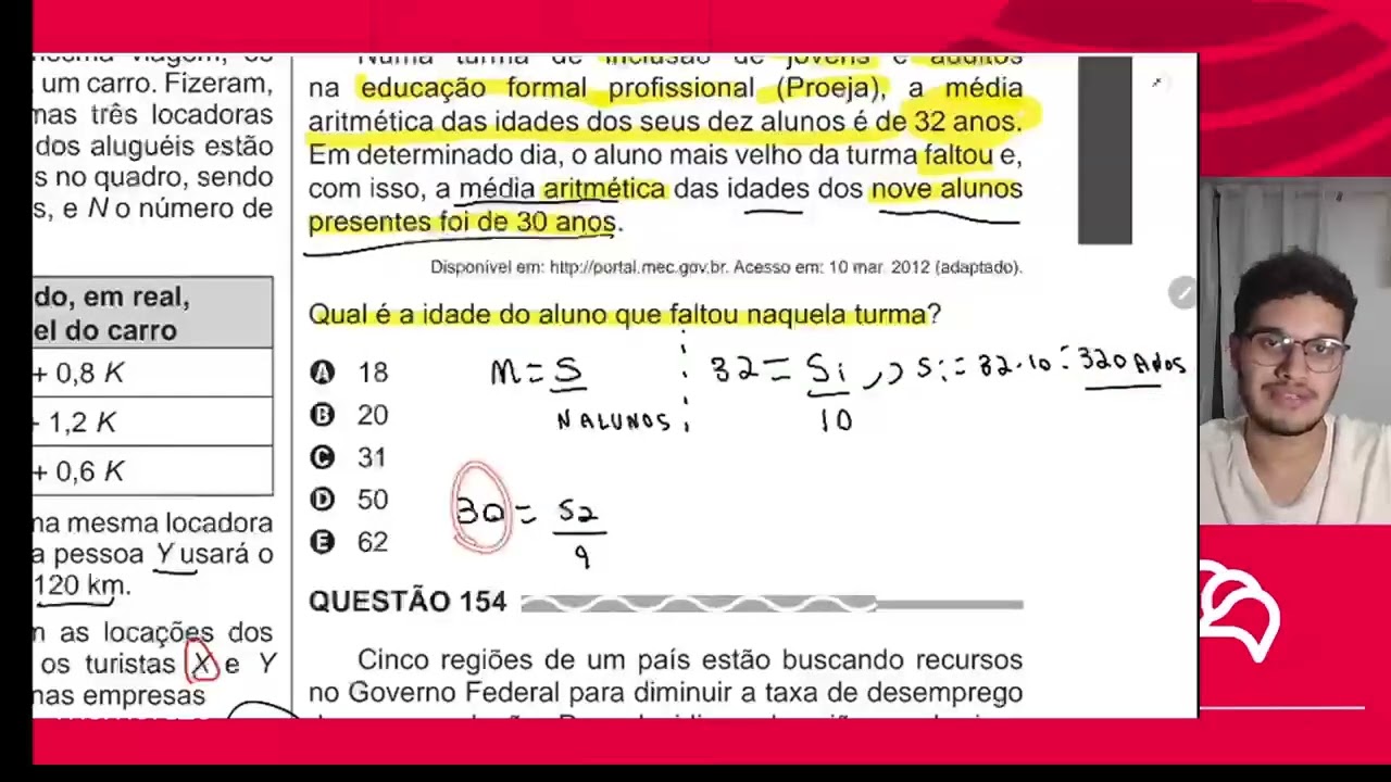 Resolução em Vídeo — Questão 172 ENEM 2017 PPL
