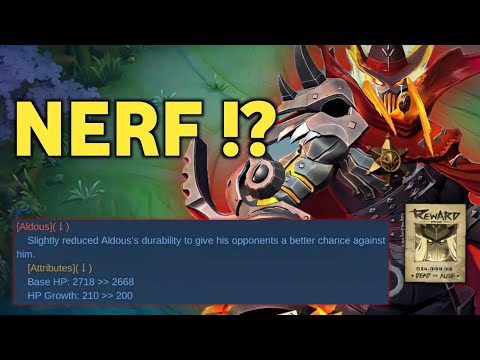 RIP ALDOUS (NERF AGAIN) - NO MORE TOWER DIVE 😭