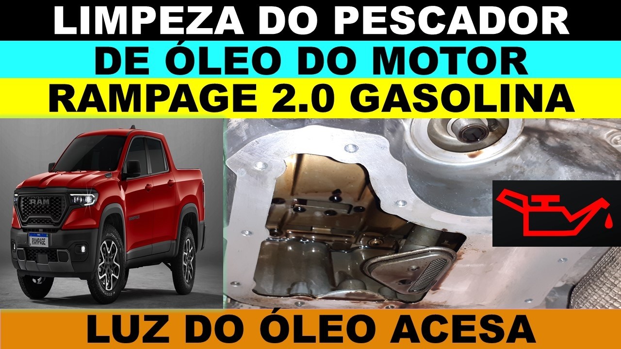 Rampage a gasolina limpeza do pescador de óleo do motor Hurricane 2.0 luz do óleo acesa