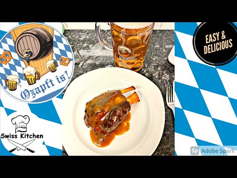 Oktoberfest Schweinshaxe ohne vorkochen Brathaxe - pork Knuckle like at Oktoberfest without precook