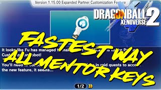 Fastest Way to get Every Custom Mentor Key Xenoverse 2 Free Update