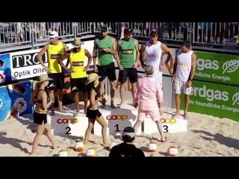 Siegerehrung Damen & Herren Coop Beachtour 2015 Olten