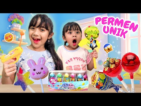 SAMANTHA MAKAN PERMEN JUMBO RAKSASA VIRAL 😍 BORONG PERMEN PISTOL PERMEN MUSIK