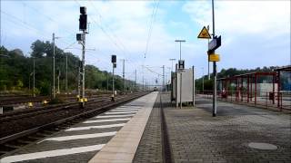 preview picture of video 'Jüterbog - Warten auf den umgeleiteten Nahgüterzug'