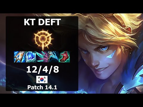 KT Deft Ezreal ADC vs Jhin| Patch 14.1 KR Challenger