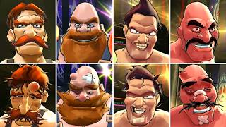 Punch-Out!! Wii HD - All Opponents Before & After Defeat