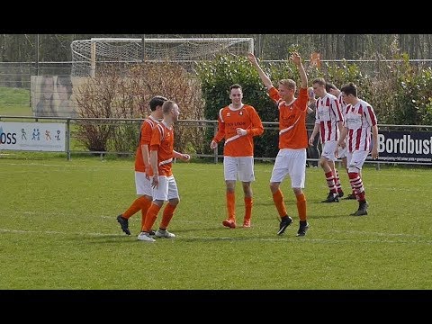 Jordi Lammertink scoort 1 - 1 (DVV 1 - Rijnland 1, 08-04-2018)