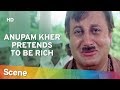 Anupam Kher Gives Money To The Poor | Dil (1990) Comedy Scene | Hit Hindi Movie