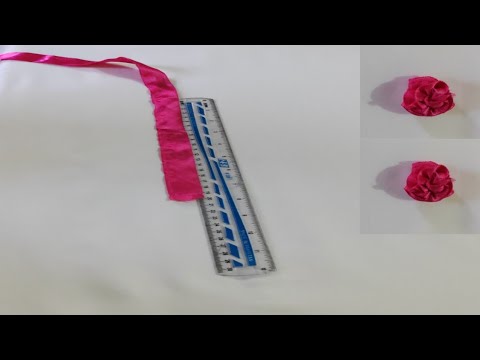 How the make ribbon flowers/ribbon flowers banany ka tarika🌷🌸