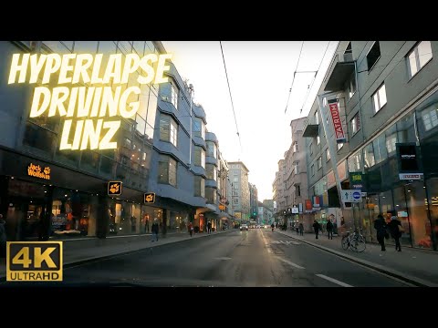 Driving Hyperlapse at Sunset 🌞 Linz 🇦🇹  4K 60fps (115 bpm Music)