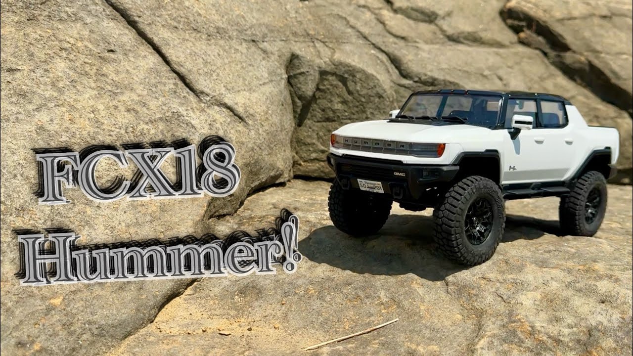 1:18 FCX18 Hummer EV Pickup RC Truck | White & Black RTR | FMS Hobby