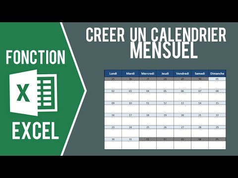 EXCEL - CRÉER UN CALENDRIER MENSUEL AUTOMATIQUE (+ Fichier à télécharger)