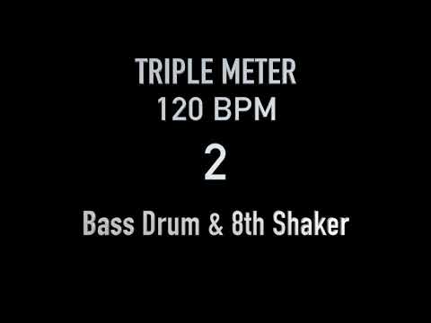 120 BPM METRONOME TRIPLE METER - BASS & 8TH SHAKER