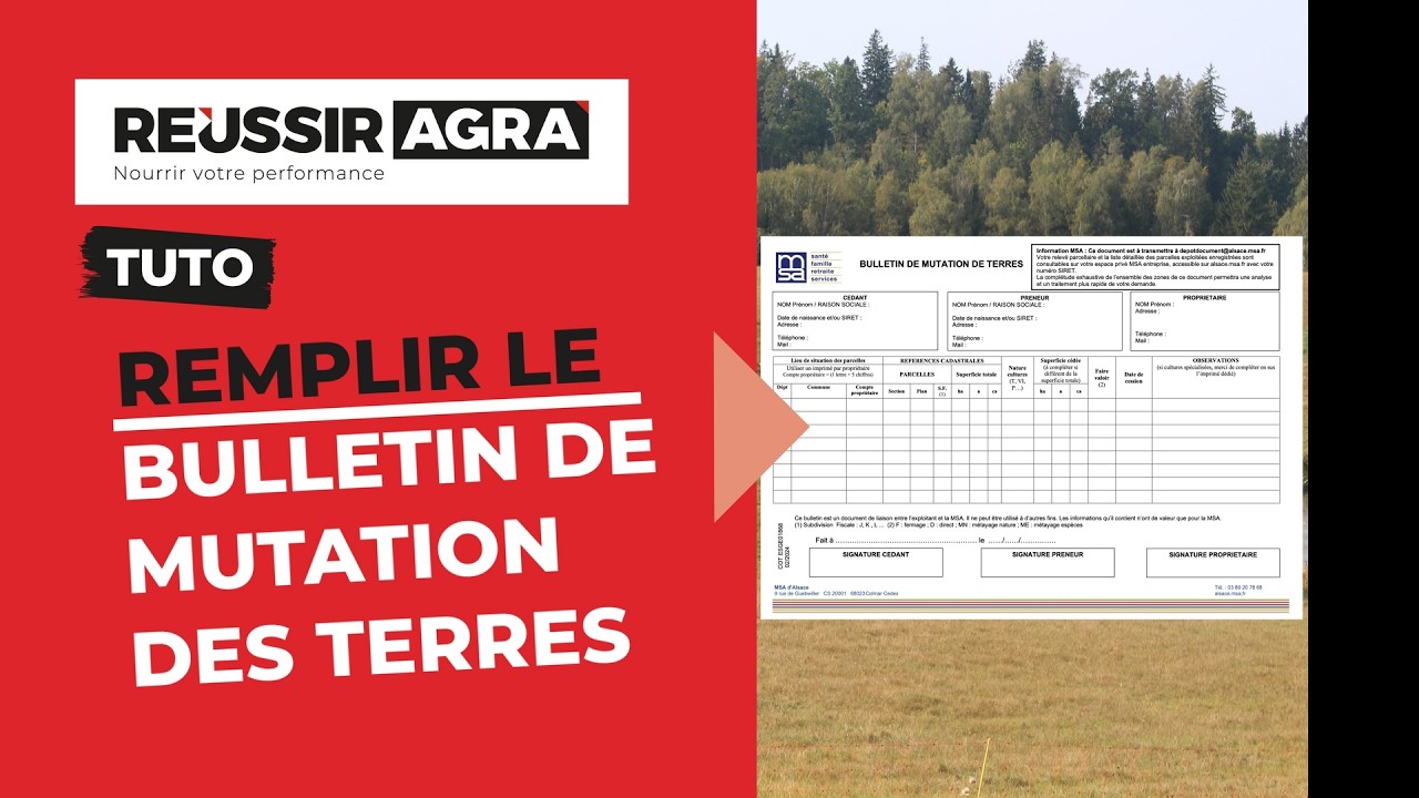 Comment remplir le bulletin de mutation des terres ?