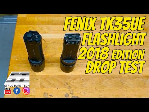 Fenix TK35UE Flashlight 2018 edition drop test