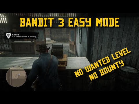 RDR2 EASY Way to Complete Bandit 3 (Bandit Challenges) NO BOUNTY NO WANTED LEVEL