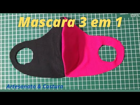 Como fazer uma máscara 3 em 1 de cotton e malha