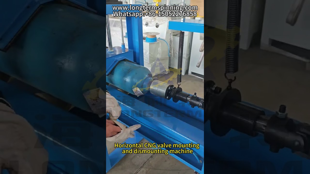 Horizontal CNG valve mounting and dismounting machine
