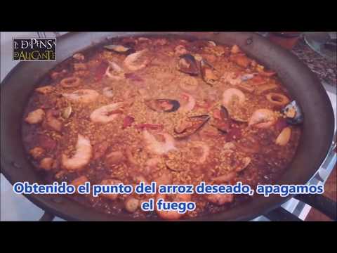 Paella de marisco - Arroz con marisco y pescado - Receta