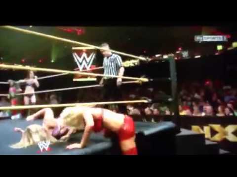 NXT 6 Divas Tag Team Match( Bayley, Emma, Paige vs The BFFS