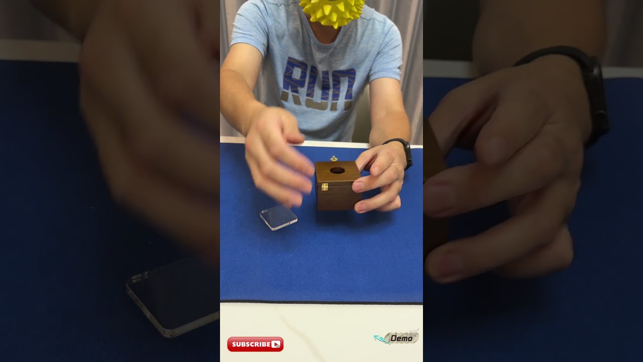 Steel Ball Through Glass Wooden Box Magic Tricks kids Gimmicks Teaching TUTORIAL#shorts